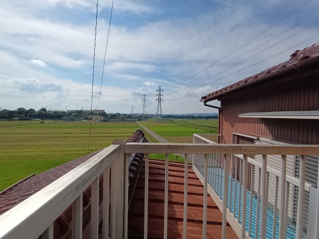 市木町貸家のバルコニー