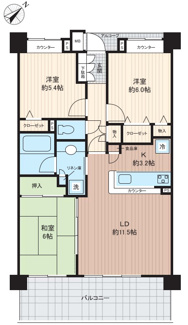【間取り】 | アンビシャス柏 | 間取り：３LDK　専有面積：70.77㎡　価格４１８０万円　