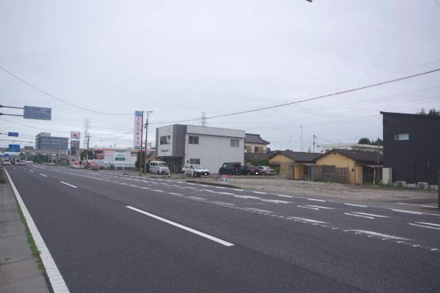 宇都宮市御幸本町　土地　予約済の前面道路含む現地写真|北西側道路国道４号線、１６ｍ