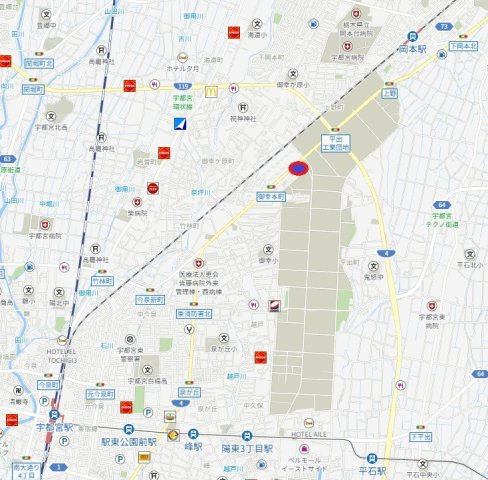 宇都宮市御幸本町　土地　予約済の地図