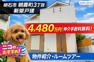 【外観】 | 明石市朝霧町3丁目　新築戸建　仲介手数料無料！ | 明石市朝霧町3　新築　仲介手数料無料！