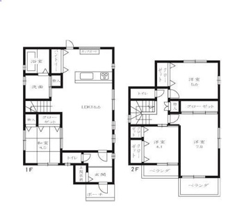 【間取り】 | 新築戸建　明石市朝霧町３丁目 | ４ＬＤＫ