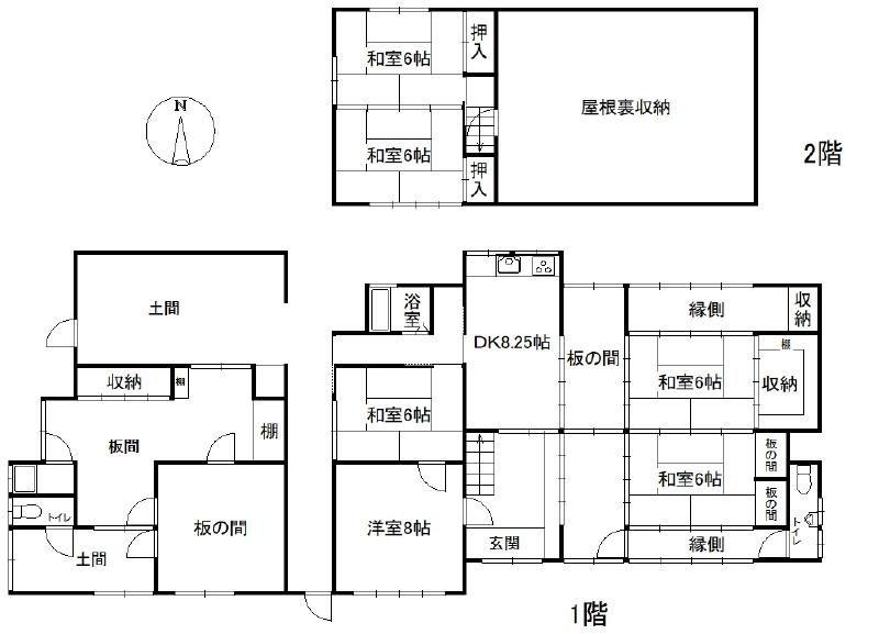 田舎暮らし　御杖村土屋原の間取り