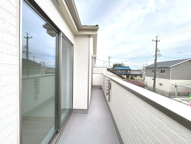 ハートフルタウン　一宮市定水寺　全2区画分譲のバルコニー|バルコニーは南向きで洗濯物もよく乾きます！