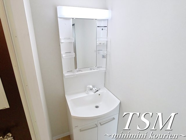 香里新町一戸建貸家の独立洗面台