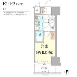 エスリード難波ザ・ブライトの間取り