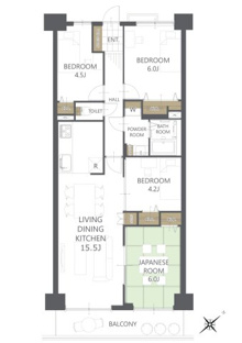 【間取り】朝霧パーク・ホームズ 