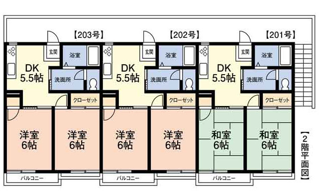 佐倉市江原台2丁目　全3棟売アパートの間取り