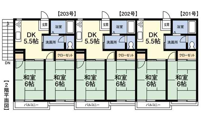 佐倉市江原台2丁目　全3棟売アパートの間取り