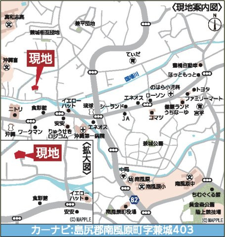 南風原町兼城　第1　2号棟の地図|map