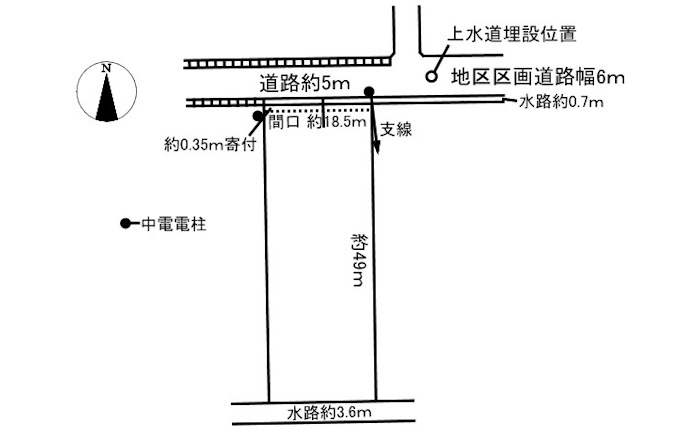 土地　太郎丸北郷の土地図