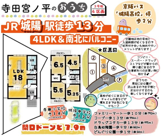 寺田宮ノ平　3号地の間取り