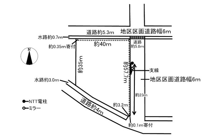 土地　太郎丸北郷の土地図