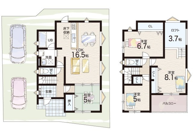 29(土)30(日)現地説明会！◆泉佐野市岡本　全2邸の間取り|2号地