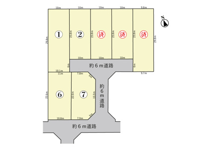 【区画図】 | 亀山市能褒野町《全7区画》