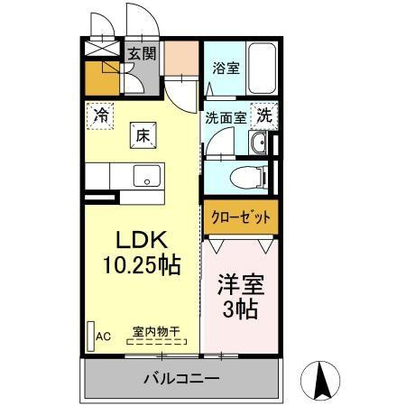 フェリスタ宮沢の間取り