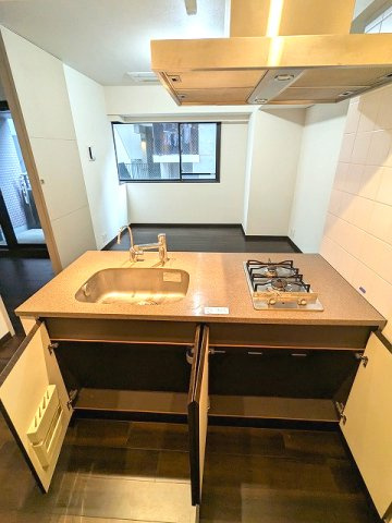 RESIDIA日本橋馬喰町Ⅲの設備|ガス2口カウンターキッチン、浄水器