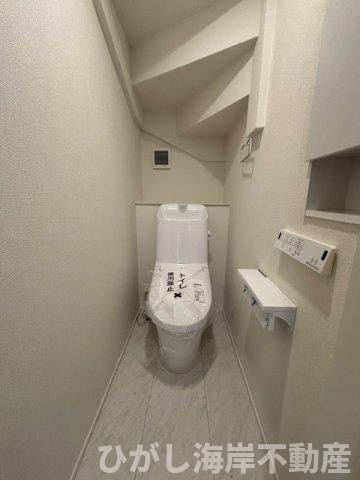 茅ヶ崎市松が丘1丁目　新築戸建　のトイレ|洗浄機能付きお手洗い