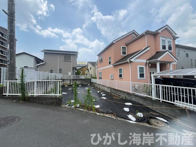 茅ヶ崎市赤羽根　売地の前面道路含む現地写真|現地外観