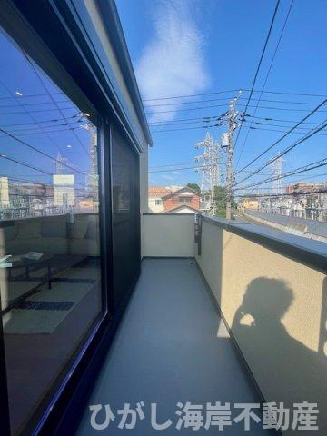 平塚市中堂　新築戸建の前面道路含む現地写真|２Fバルコニー