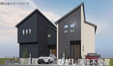 平塚市札場町　新築戸建  　全２棟の外観パース|イメージパスですので実際のものと多少異なります

