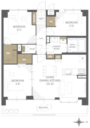 【間取り】 | ライオンズマンション野間大池南☆仲介手数料無料☆
