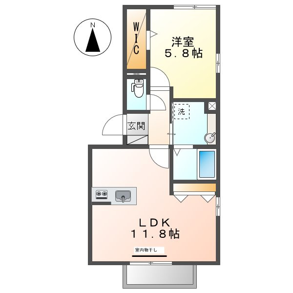 レザン倉敷の間取り