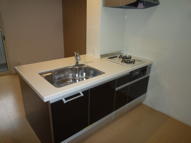 レザン倉敷のキッチン|２口ガスコンロ付き