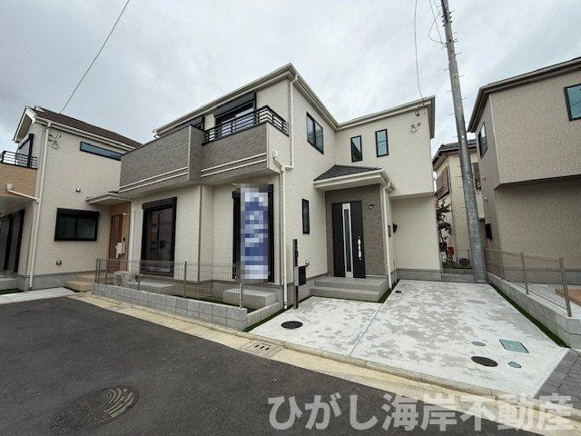 茅ヶ崎市中島　新築戸建　全８棟の前面道路含む現地写真|現地外観