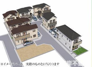 茅ヶ崎市中島　新築戸建　全８棟の外観パース|イメージパスですので実際のものと多少異なります

