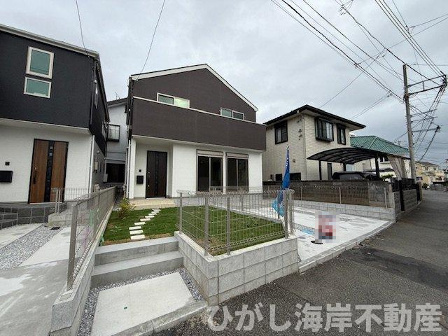 茅ヶ崎市柳島１丁目　新築戸建　全２棟の前面道路含む現地写真|現地外観