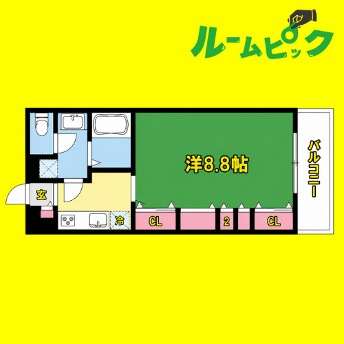 リブリ・FALCON　名古屋市賃貸　仲介手数料無料の間取り
