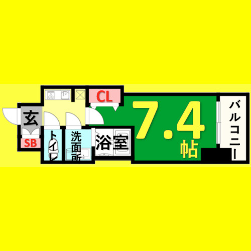 S-RESIDENCE庄内通North　名古屋市賃貸　仲介手数料無料の間取り