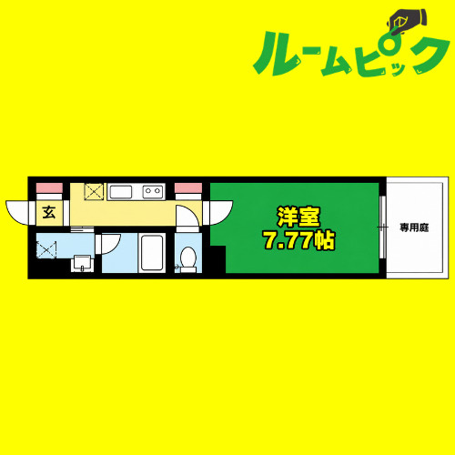 アールズコート千種イースト　名古屋市賃貸　仲介手数料無料の間取り