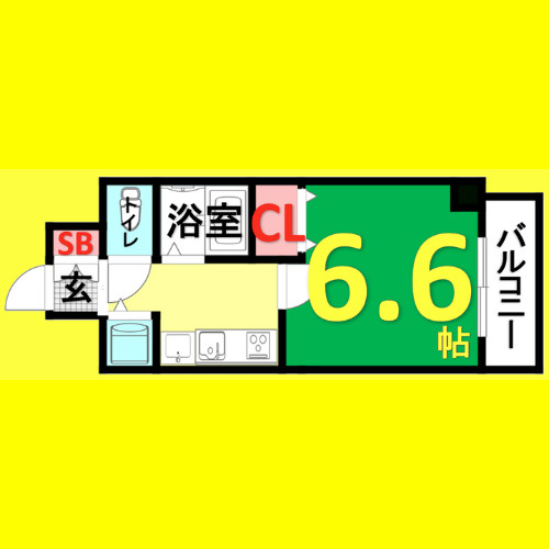 プレサンス千種駅前ネオステージ　名古屋市賃貸　仲介手数料無料の間取り