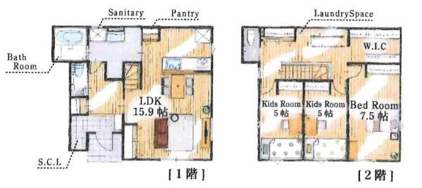 菅原町　全3棟・A棟の間取り|間取り図です