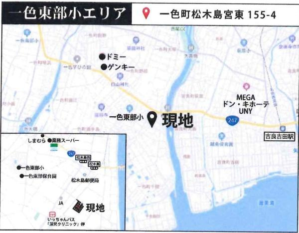 松木島宮東　全12棟・K棟のその他|現地案内図です。