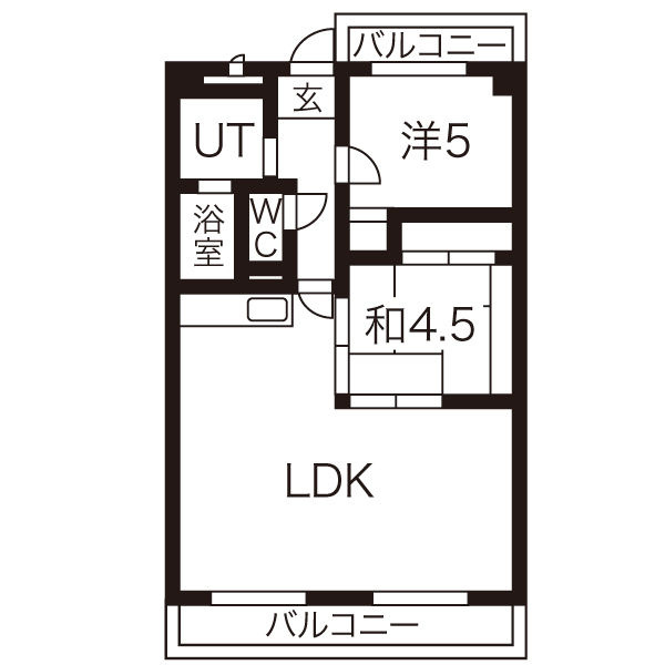 ウィズユー苅安賀の間取り