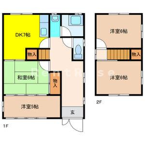 高屋町後山貸家の間取り