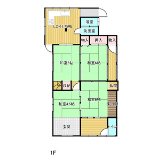 【間取り】 | 春日町松森中古戸建320万円 | 1F