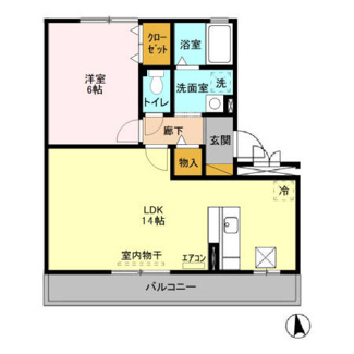 【間取り】 | ラ　ルーナB