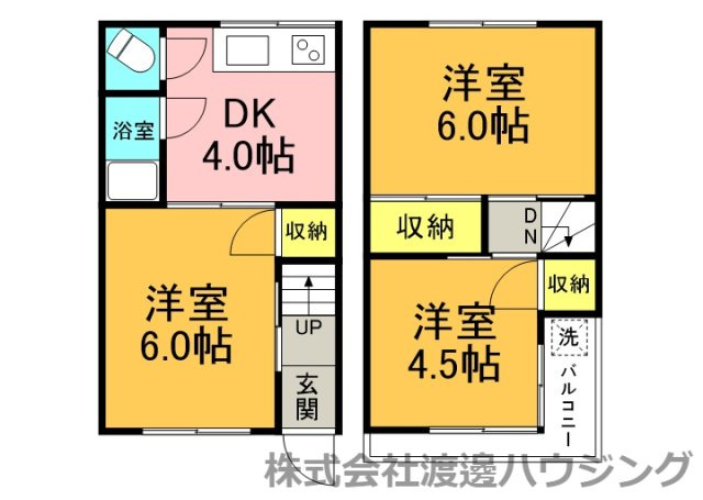上四条町一戸建の間取り