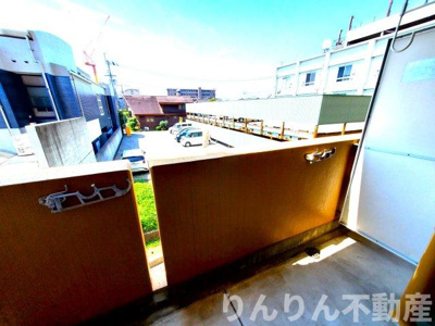【バルコニー】 | ハイツはと | 広々としたバルコニーです