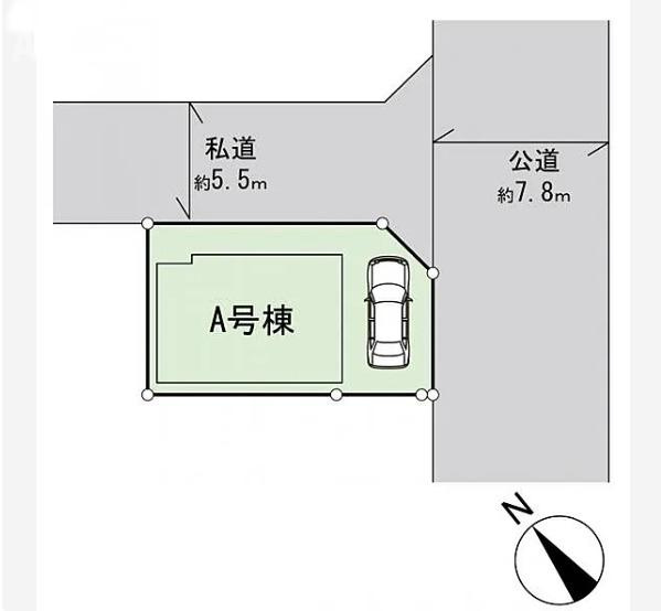 神奈川県横浜市港北区鳥山町新築戸建の区画図|区画図です