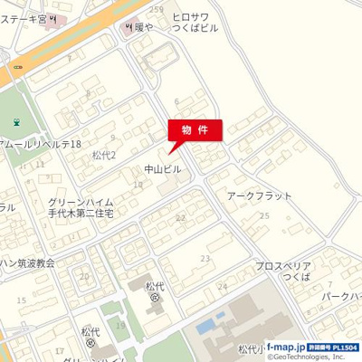 【地図】 | ＳＯＨＯつくば松代テナント