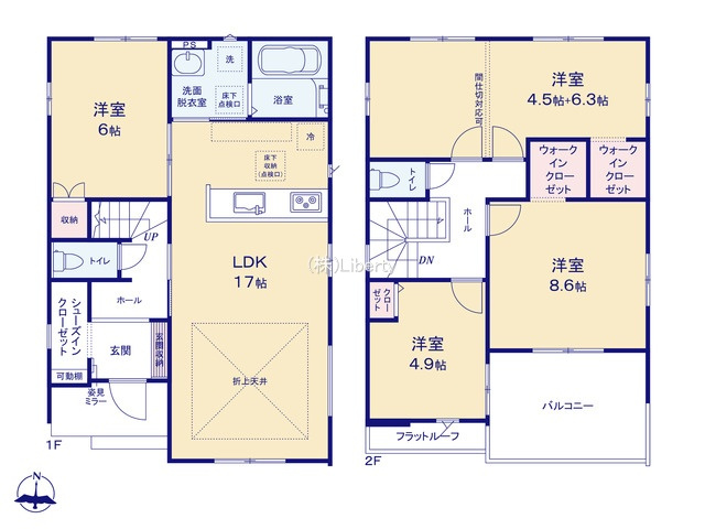 牛久市刈谷町9期　新築戸建の間取り