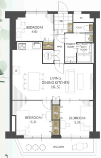【間取り】 | 【平針西住宅2号棟】✨️仲介手数料無料✨️平針北小学校・原中学校