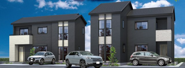 富士市今泉Ⅳ　新築戸建　全2棟　2号棟　の外観パース