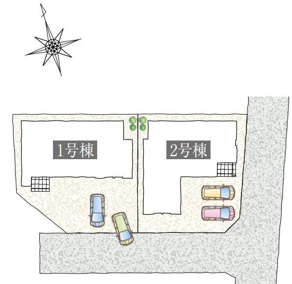 富士市今泉Ⅳ　新築戸建　全2棟　2号棟　の区画図