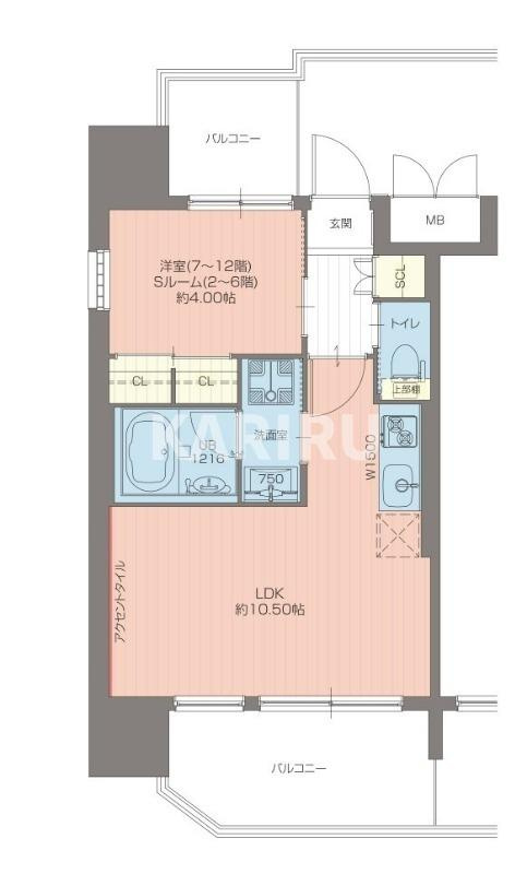 プレジオ都島北通 の間取り|間取りは反転です。